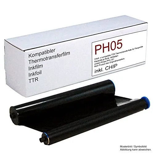 Kompatibler Thermotransferfilm ersetzt Philips PFA351 / PFA-351 / PFA352 für Magic 5 Faxgeräte – 1 Inkfilm mit Chip – 140 Seiten