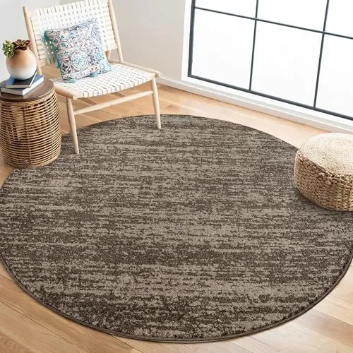 Sanat Teppich Oslo, rund, 150 cm in braun von Sanat