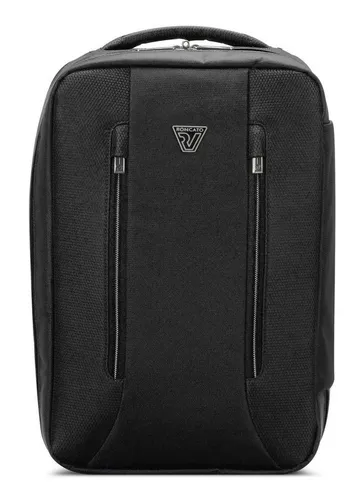 RONCATO Travel Backpack Exp schwarz – Handgepäck Rucksack - Stylischer Rucksack aus 100% Polyester, handgepäcktauglich und mit gepolstertem, atmungsaktivem Schultertragegurt. Ideal für Reisen und den täglichen Gebrauch.