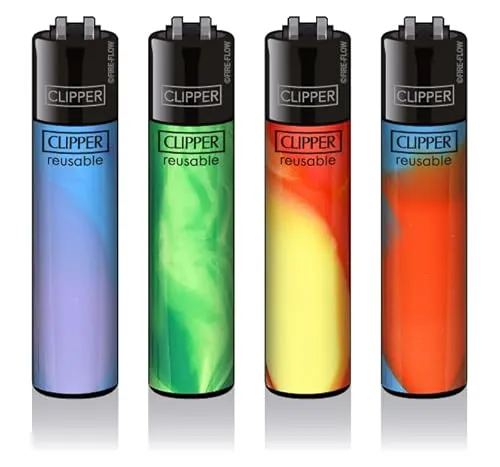 Clipper Feuerzeug 4er Set: (Nebula Mix 2) von sunmondo