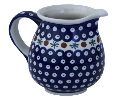 Original Bunzlauer Keramik Milchkanne 1.6 Liter - Milchkännchen & Sahnekännchen aus hochwertiger Handwerkskeramik, hitzebeständig und spülmaschinenfest für stilvolles Servieren.