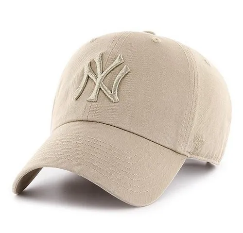 New York Yankees Baseballcap - CLEAN UP khaki 47 - Stylische Baseballcap für Unisex Erwachsene in Khaki, aus 100% Baumwolle. Perfekt für sportliche Anlässe oder die Freizeit im Sommer.