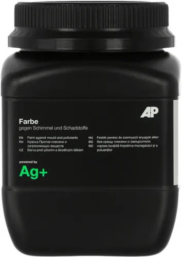 Ag+ Farbe gegen Schimmel und Schadstoffe, weiß, 1l - mit Silber-Mikrotechnologie