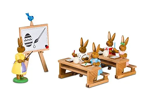 Osterhase Osterdekoration Hasenschule mit Lehrerin von Rudolphs Schatzkiste