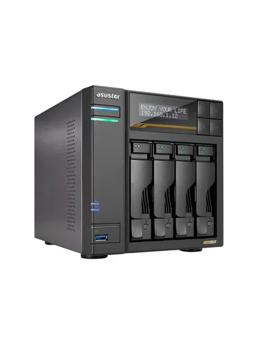 Asustor LOCKERSTOR 4 Gen3 AS6804T 4-bay NAS - NAS-Server mit 4-Bay für hohe Speicherkapazität, ideal für Datensicherung und Multimedia-Streaming.