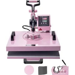 VEVOR Hitzepresse 5 in 1 38x38cm Rosa von Vevor