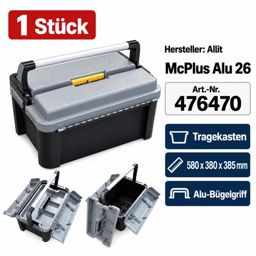 Robuster Werkzeugkasten 570x380x380 mm
