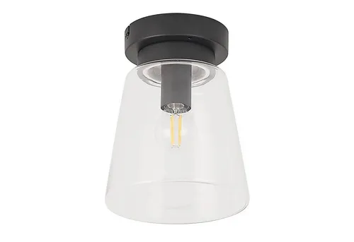 Lindby Deckenlampe Carmalin - Spritzwassergeschützte Bad- und Wohnzimmerleuchte - Moderne 1-flammige E14 Deckenlampe in Schwarz aus Metall, ideal für jeden Raum, schafft eine gemütliche Atmosphäre und überzeugt mit hochwertiger Optik.