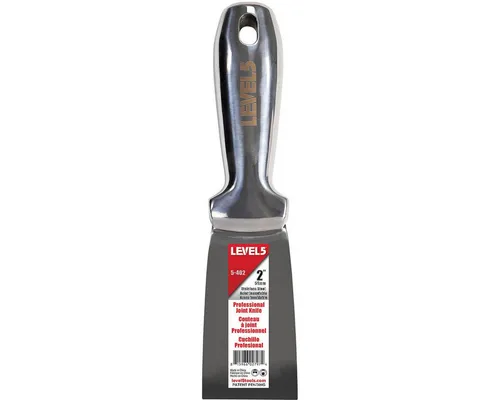 LEVEL5 Universalspachtel aus Edelstahl 51mm - Hochwertiger Malerspachtel aus 100% Edelstahl, ideal für Trockenbau. Ergonomischer Griff und präzisionsgeschliffene Klingenkante sorgen für komfortables Arbeiten.