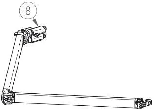 Produktbild Gelenkarm rechts für Markisenlänge 3-4,5m