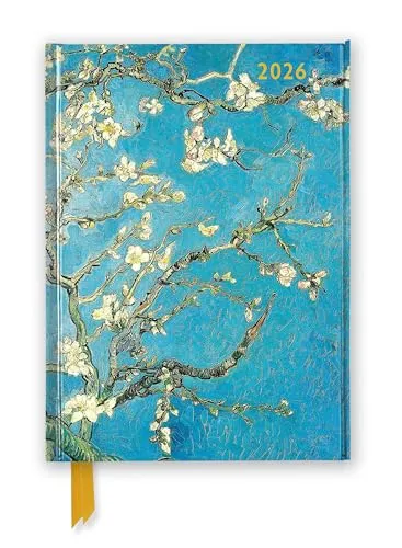 Vincent van Gogh – Mandelbaum in Blüte – Tischkalender 2026: Original Flame Tree Publishing DIN A5-Diary [Taschenkalender]