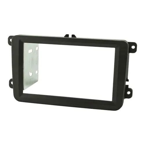 tomzz Audio 2457-037-3 Doppel DIN Radioblende kompatibel mit VW Golf 5+6 Touran Passat Caddy EOS Tiguan Scirocco Skoda Seat schwarz für motorisierte Screens