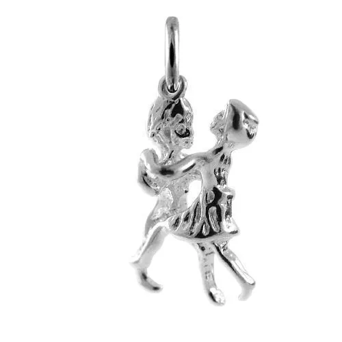 TheCharmWorks Sterling-Silber Tanzpaar CharmAnhänger | Sterling Silver Dancing C