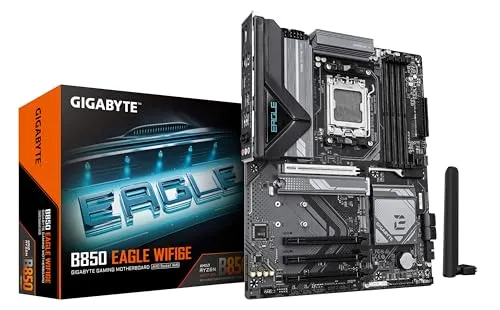 GIGABYTE B850 EAGLE WIFI6E Mainboard - Mainboard für Sockel AM5 mit WiFi 6E, unterstützt 4x DDR5 und bietet hohe Leistung für Gaming und Produktivität im ATX-Format.