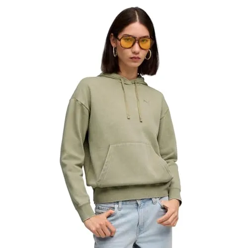 PUMA Unisex ESS Elevated Relaxed Wash Hoodie FL - Bequemer Pullover mit lässigem Schnitt, ideal für entspannte Tage und sportliche Aktivitäten.