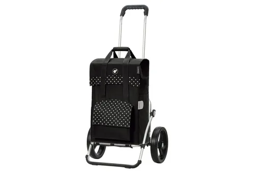 Andersen Einkaufstrolley Royal Shopper Polly schwarz, klappbare Ladefläche, belastbar bis 50kg, wasserabweisend