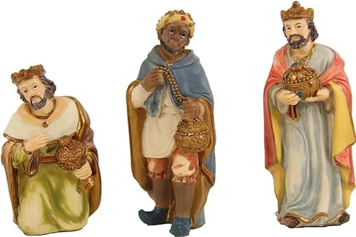 FADEDA 3X Hlg. DREI Könige/Höhe:12 cm/handbemalt/detailgetreue Krippen Figuren - Weihnachten Tisch Dekoration Krippe Zubehör