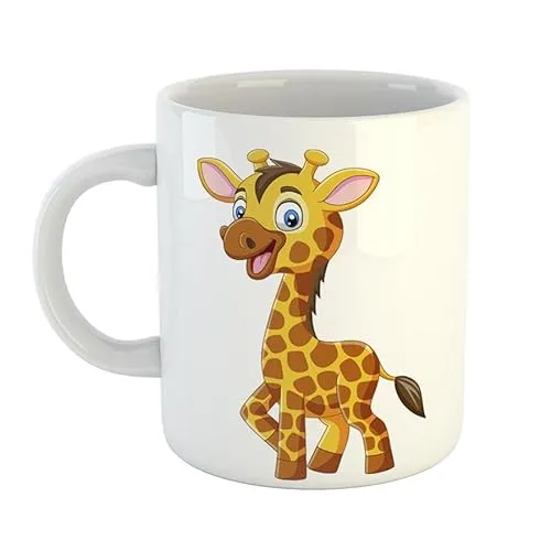 Huuraa Kaffeetasse Baby Giraffe Cartoon Kinder Süß Klein Geschenk Tasse Weiß 330ml Baby Giraffe Cartoon Kinder Süß Klein Geschenkidee