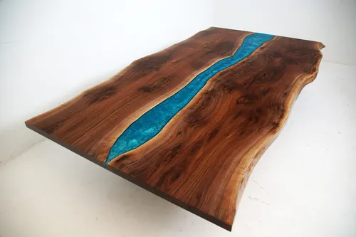 Flusstisch Esstisch River Table 240x100 cm – Massivholz mit Epoxidharz - Moderner Esstisch für bis zu 10 Personen, gefertigt aus hochwertigem Massivholz und Epoxidharz. Ideal für Esszimmer, bietet ein einzigartiges Design und viel Platz.