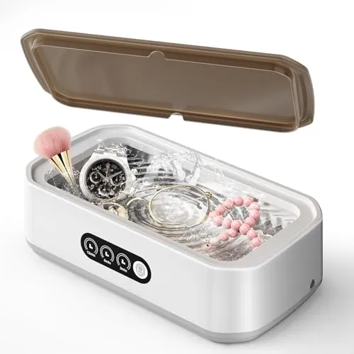 GlasFlength Ultraschallreinigungsgerät, 49kHz Ultraschallreiniger Gerät 640ML Große Kapazität 40W Brillenreinigungsgerät Ultraschallreiniger mit 3 Modi Ultrasonic Cleaner für Uhren Schmuck Kosmetik