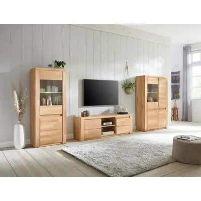 OTTO home Wohnwand Burani, (Set, 3-St), teilmassives Holz von OTTO home