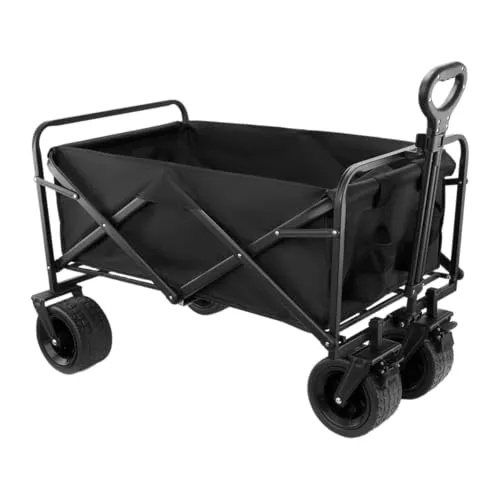 HyperMotion Faltbarer Bollerwagen Schwarz, 120 kg
