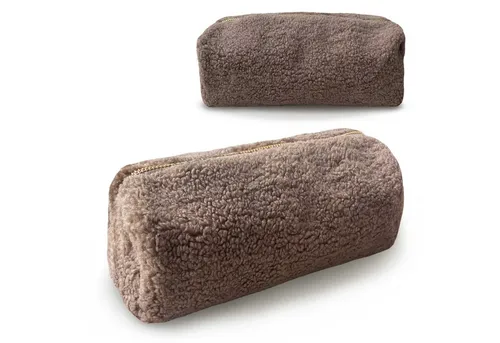 my STITCHERY Kosmetiktasche Teddy Kosmetiktasche - Plüsch Schminktasche ideal als Organizer