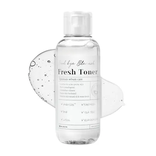 [MIZON] GOOD BYE BLEMISH FRESH TONER (120ml) Koreanische Hautpflege – Leichter, Feuchtigkeitsspendender Toner mit Acnotide und Teebaumöl für Ausgeglichenen, Klaren Teint - Akne-Behandlung