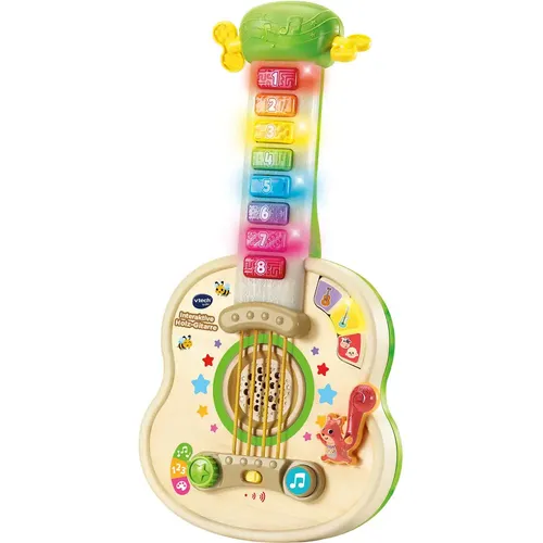 Vtech® Spiel-Gitarre Interaktive Holz-Gitarre - Musikspielzeug für kleine Rockstars! Kreative Musikanfänge und eine magische Lichtershow sorgen für unvergessliche Spielmomente.