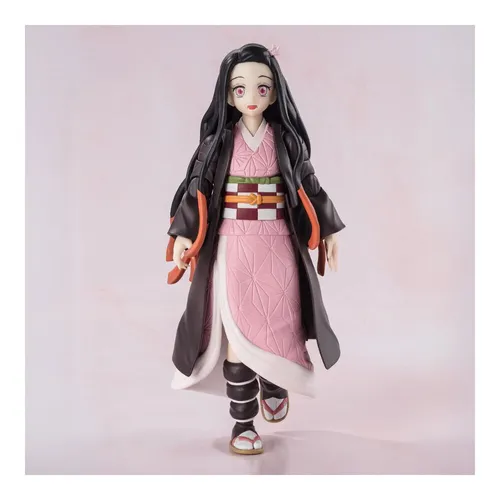 Demon Slayer: Kimetsu no Yaiba S.H. Figuarts Actionfigur Nezuko Kamado - 13 cm, hochwertige und bewegliche Figur mit Zubehör in bedruckter Fensterbox