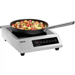 Bartscher Induktionskocher IK 30T-1 - Kompaktes Induktionskochfeld mit 3000 W Leistung, Touch-Bedienfeld und integriertem Fettfilter - ideal für präzises und gesundes Kochen.