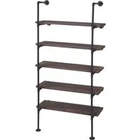 BERLINLODGE Standregal 165x80x28cm im Industriedesign - Stilvolles Standregal im Industriedesign mit 5 großzügigen Ablagefächern. Kombinierbares Schraubsystem für einfache Montage und vielseitige Einsatzmöglichkeiten im Wohnzimmer, Büro oder Flur.