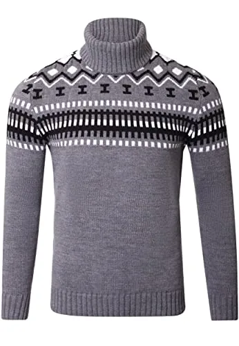Produktbild Reslad Herren Rollkragenpullover Grobstrick Norweger RS-3014 Anthrazit L