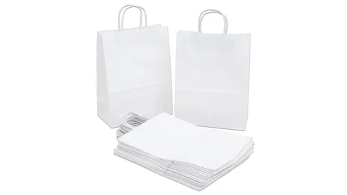 folia Papiertüten, Farbe: weiß, Größe: groß