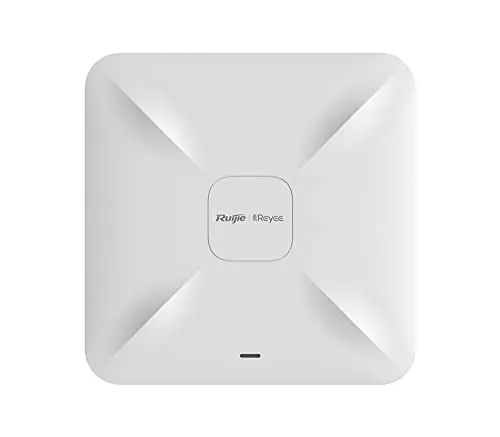 Ruijie RG-RAP2200(E) - WiFi5 Omnidirektionaler Zugangspunkt - Router mit 1267 Mbps Durchsatz, Dual-Band 2,4 & 5 GHz, ideal für schnelle Verbindungen und PoE-Stromversorgung für einfache Installation.