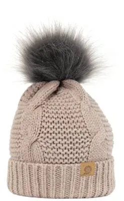 Produktbild Origin Outdoors Beanie Merino Mütze, mit Bommel, beige