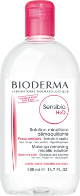 Bioderma Sensibio H2O Reinigungslösung 500 ml - Gesichtsreiniger mit sanfter Formel, ideal für empfindliche Haut und entfernt mühelos Make-up und Unreinheiten.