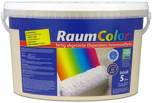 Wilckens Wandfarbe RaumColor, latte macchiato, 5L - Hochdeckende Dispersionsfarbe - Farben: Hochdeckende Dispersionsfarbe in latte macchiato, ideale Lösung für Innenräume mit einfacher Verarbeitung und waschbeständig nach Nassabriebklasse 3.