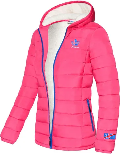 Nebulus Winterjacke GLOWFUR für Damen, pink, M/38 - Hochwertige Damen-Winterjacke mit kuscheligem Teddyfell-Futter. Ideal für kalte Tage – warm, stylish und bequem in Größe M/38.