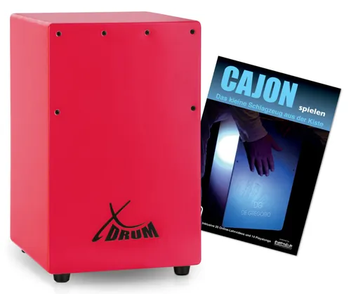 XDrum KC-37RD Kinder-Cajon Rot Set mit Schule von XDrum