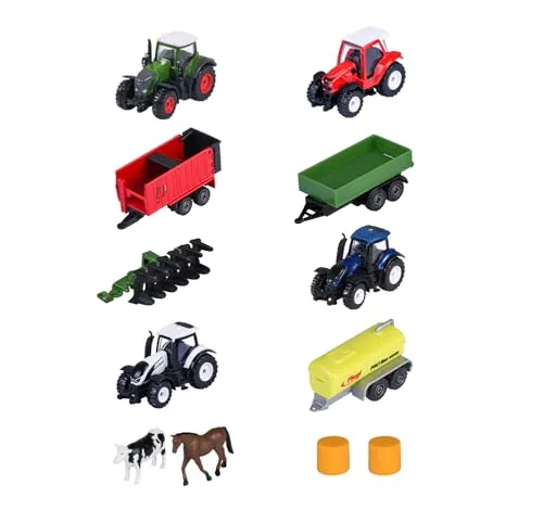 Majorette Farm 5 Pieces Set - Spielzeugautos für Kinder - Spielzeugauto Set mit 5 Teilen, ideal für kleine Farm-Fans, fördert kreatives Spielen und Motorik.