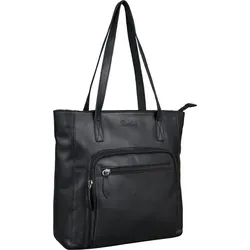 Benthill Shopper Damen Echt Leder Handtasche - Shopper aus echtem Rindsleder mit 3 Reißverschlussfächern und Vintage-Design, ideal für stilbewusste Frauen.