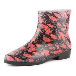 Ladeheid Damen Kurze Gummistiefel Stiefeletten - Bunte Regenschuhe für jeden Anlass - Wanderschuhe, 100% wasserdicht und rutschfest, ideal für regnerische Tage und Outdoor-Aktivitäten. Leicht zu reinigen und in modernem Design erhältlich.