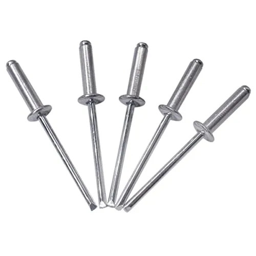  100 Stück) Blindnieten 4,0 x 16 mm, Kuppelkopf offen Typ, DIN 7337, Aluminiumniete und Stahldorn, Popnieten (100, 4,0 x 16 mm