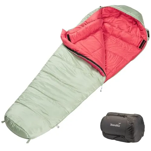Skandika Schlafsack Gjora | Mumienschlafsack für 3-4 Jahreszeiten - Schlafsäcke für Outdoor, Camping und Wandern – mit wasserabweisendem Nylon-Ripstop, optimaler Wärmeisolierung und praktischen Details für maximalen Schlafkomfort.