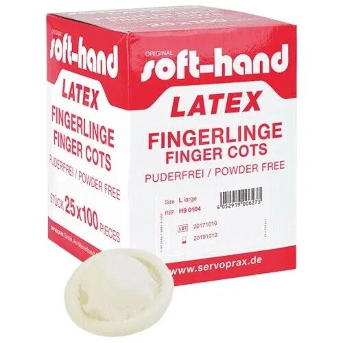 Latex Fingerlinge - Puderfrei - GR 5 (100 Stk.)