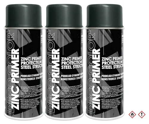 Stück DC ZINC Primer 400ml 97% bis 300°C Grundierung Rostschutz Zinkspray 3