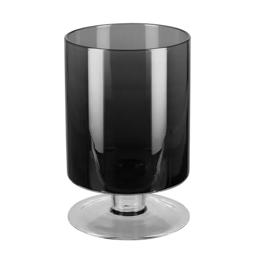 Fink Dekovase VIANA - Elegantes Windlicht in Grau - Vase und Windlicht in einem, aus hochwertigem Glas mit glatter Oberfläche. Ideal für stilvolle Wohnräume und besondere Anlässe.