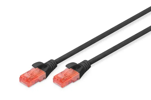 Digitus Patch-Kabel RJ-45 (M) zu RJ-45 (M) 0.5m Kupfer U/UTP Cat 6 schwarz (DK-1617-005/BL)