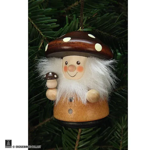 Christian Ulbricht Dekohänger Christbaumschmuck Wackelmännchen Pilzmännle natur (7,8cm) von Christia